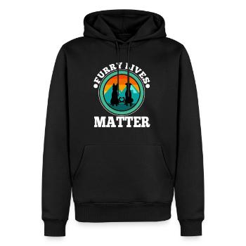 Furry lives matter - Männer Premium Bio Hoodie - Schwarz - Vorne - Nico (187cm)