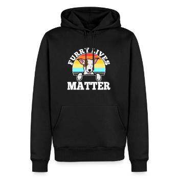 Furry lives matter - Männer Premium Bio Hoodie - Schwarz - Vorne - Nico (187cm)
