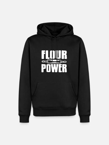 Flour Power - Men’s Premium Organic Hoodie - black