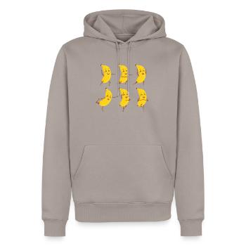 Yoga Fruit Namaste Zen Méditation - Sweat à capuche Premium bio Homme - taupe - Devant - Nico (187cm)