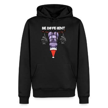 Be Different Nilpferd Fledermaus Weihnachtsmann - Männer Premium Bio Hoodie - Schwarz - Vorne - Nico (187cm)
