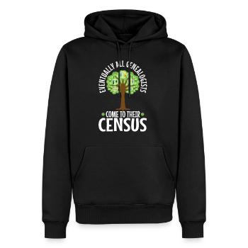 Eventually all genealogists come to their census - Männer Premium Bio Hoodie - Schwarz - Vorne - Nico (187cm)