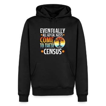 Eventually all genealogists come to their census - Männer Premium Bio Hoodie - Schwarz - Vorne - Nico (187cm)