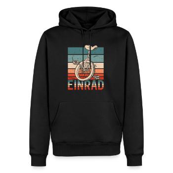 Einrad Retro Einradfahrer Einradfahrerin - Männer Premium Bio Hoodie - Schwarz - Vorne - Nico (187cm)