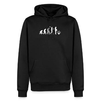 Evolution Gärtnerin Pflanze Gießkanne Calathea - Männer Premium Bio Hoodie - Schwarz - Vorne - Nico (187cm)