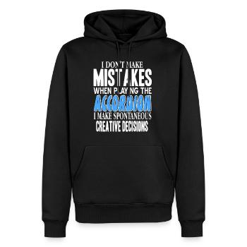 Mistakes playing accordion spontaneous decisions - Men’s Premium Organic Hoodie - black - Front - Nico (187cm)