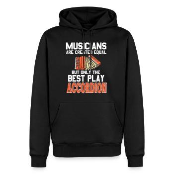 Musicians are creates equal play Accordion - Männer Premium Bio Hoodie - Schwarz - Vorne - Nico (187cm)