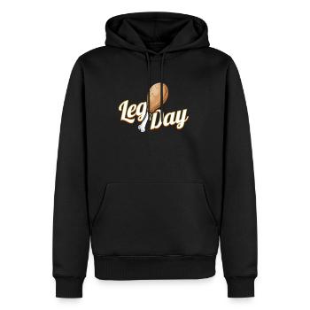 Better Not Skip Leg Day Turkey Drumstick On - Männer Premium Bio Hoodie - Schwarz - Vorne - Nico (187cm)