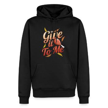 Jambe de dinde Donnez-le-moi Thanksgiving - Sweat à capuche Premium bio Homme - noir - Devant - Nico (187cm)