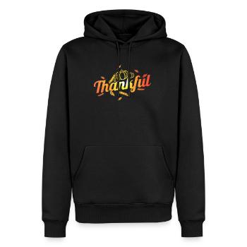 Pumpkin Thankful On Thanksgiving - Männer Premium Bio Hoodie - Schwarz - Vorne - Nico (187cm)