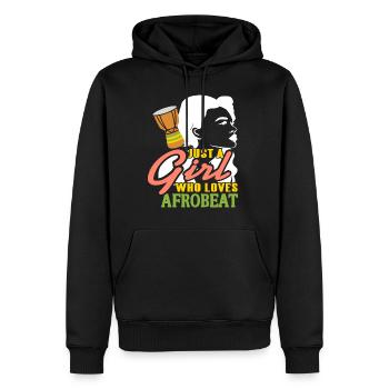 Just a Girl who loves afrobeat - Männer Premium Bio Hoodie - Schwarz - Vorne - Nico (187cm)