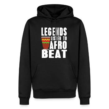 Legends listen to Afrobeat - Männer Premium Bio Hoodie - Schwarz - Vorne - Nico (187cm)