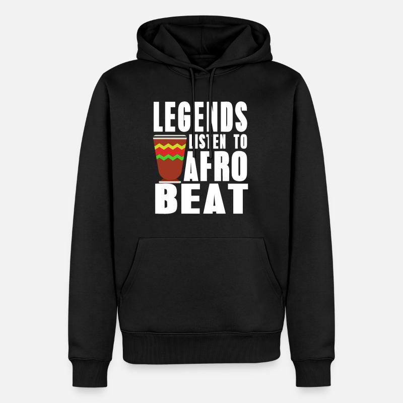 Les légendes écoutent l’afrobeat - Sweat à capuche Premium bio Homme - noir