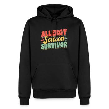 Cadeau de chandail de survivant de la saison des allergies - Sweat à capuche Premium bio Homme - noir - Devant - Nico (187cm)