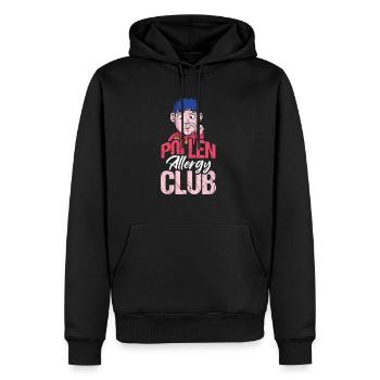 Cadeau de chemise Pollen Allergy Club - Sweat à capuche Premium bio Homme - noir - Devant - Nico (187cm)