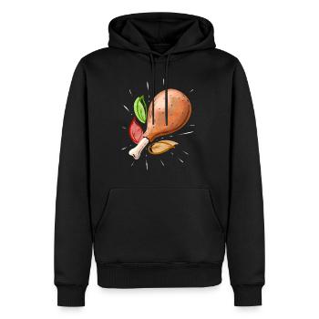 Roasted Turkey Leg Drumstick Family Meal On - Männer Premium Bio Hoodie - Schwarz - Vorne - Nico (187cm)