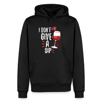 Je ne donne pas une gorgée - Sweat à capuche Premium bio Homme - noir - Devant - Nico (187cm)