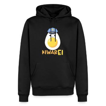 Kiwarei Österreich Polizei lustiges Ei Kostüm - Männer Premium Bio Hoodie - Schwarz - Vorne - Nico (187cm)