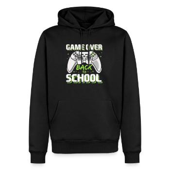 Schulstart Game Over Gaming Erster Schultag - Männer Premium Bio Hoodie - Schwarz - Vorne - Nico (187cm)