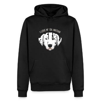 Dog Lover - I Love My Dalmatian - Männer Premium Bio Hoodie - Schwarz - Vorne - Nico (187cm)