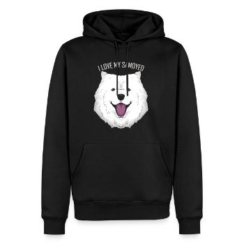 Dog Lover - I Love My Samoyed - Männer Premium Bio Hoodie - Schwarz - Vorne - Nico (187cm)
