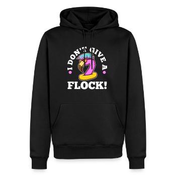 I don't give a flock - Männer Premium Bio Hoodie - Schwarz - Vorne - Nico (187cm)
