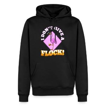 I don't give a flock - Männer Premium Bio Hoodie - Schwarz - Vorne - Nico (187cm)