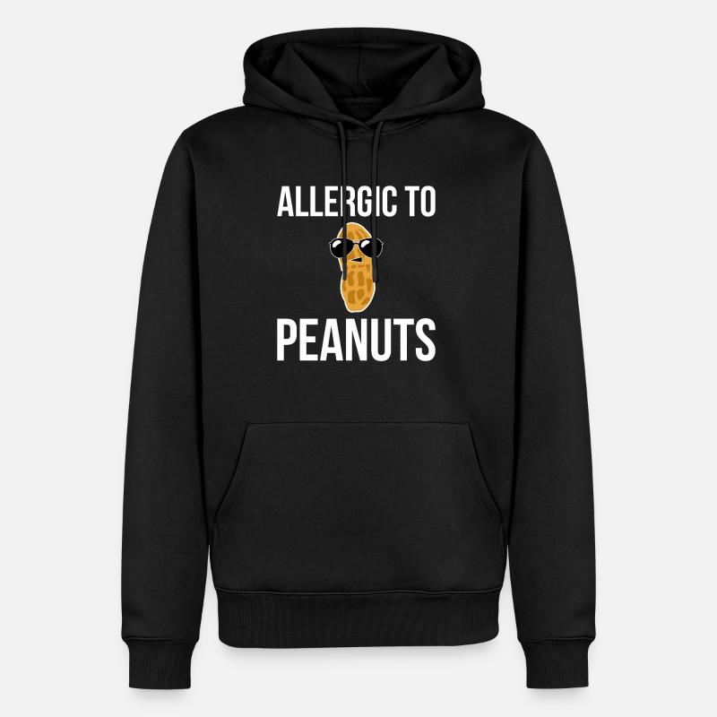 Chemise allergique aux cacahuètes - Sweat à capuche Premium bio Homme - noir