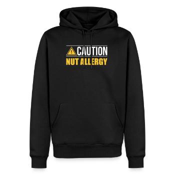 Coutain Nut Allergy Nuss Allergie Shirt - Men’s Premium Organic Hoodie - black - Front - Nico (187cm)