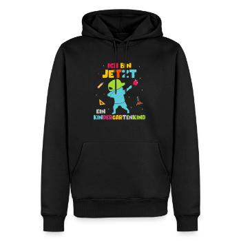 Ich bin jetzt ein Kindergartenkind Dabbing Junge - Männer Premium Bio Hoodie - Schwarz - Vorne - Nico (187cm)