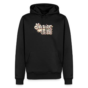 Retraité senior 2023 2023 - Sweat à capuche Premium bio Homme - noir - Devant - Nico (187cm)