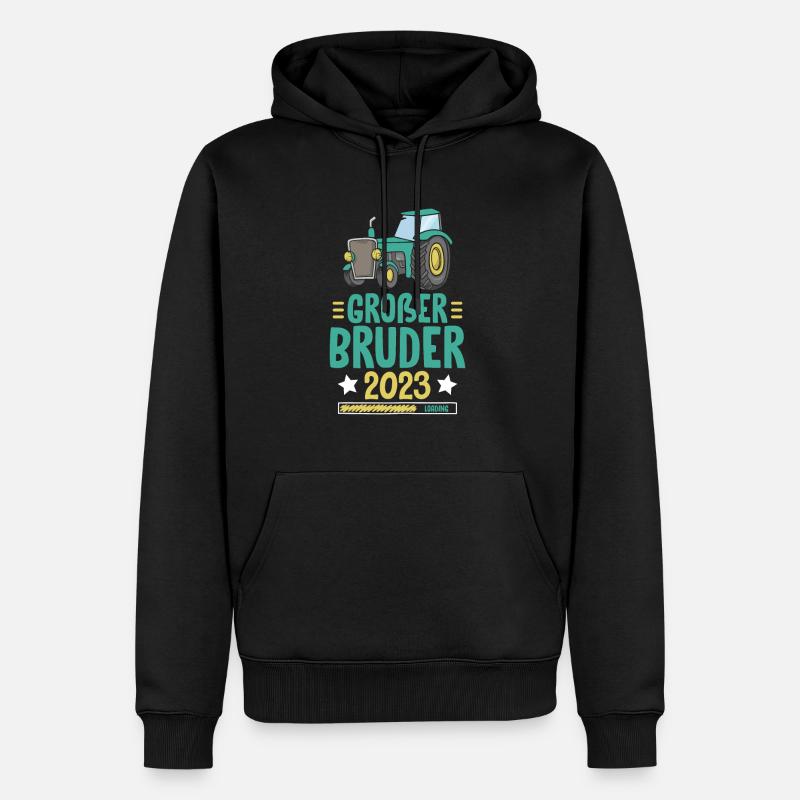 Großer Bruder 2023 Loading - Männer Premium Bio Hoodie - Schwarz