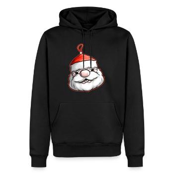 Noël Arbre de Noël Boule Globe Kawaii Père Noël - Sweat à capuche Premium bio Homme - noir - Devant - Nico (187cm)