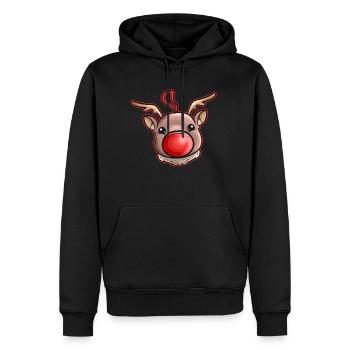 Noël Arbre de Noël Boule Globe Rudolph Renne - Sweat à capuche Premium bio Homme - noir - Devant - Nico (187cm)