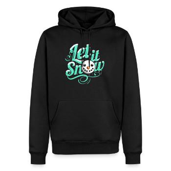 Let It Snow Snowman Merry Christmas - Männer Premium Bio Hoodie - Schwarz - Vorne - Nico (187cm)