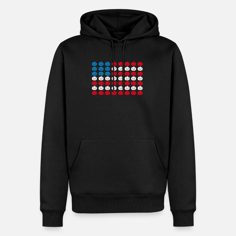 Halloween Pumpkin Drapeau américain - Sweat à capuche Premium bio Homme - noir