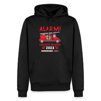 Alarm Großer Bruder 2023 Loading Feuerwehr - Männer Premium Bio Hoodie - Schwarz - Vorne - Nico (187cm)