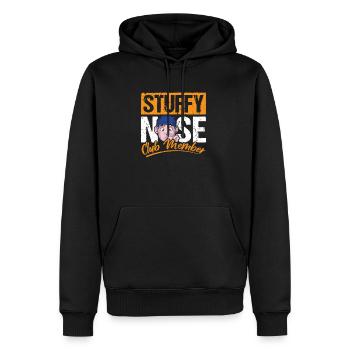 Stuffy Nose Club Member Shirt Geschenk - Männer Premium Bio Hoodie - Schwarz - Vorne - Nico (187cm)