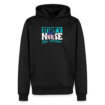 Stuffy Nose Club Member Shirt Geschenk - Männer Premium Bio Hoodie - Schwarz - Vorne - Nico (187cm)