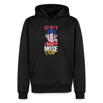 Stuffy Nose Club Shirt Geschenk - Männer Premium Bio Hoodie - Schwarz - Vorne - Nico (187cm)