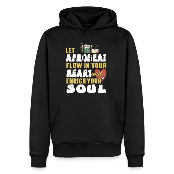 Let Afrobeat flow in your heart ans enrich your - Männer Premium Bio Hoodie - Schwarz - Vorne - Nico (187cm)