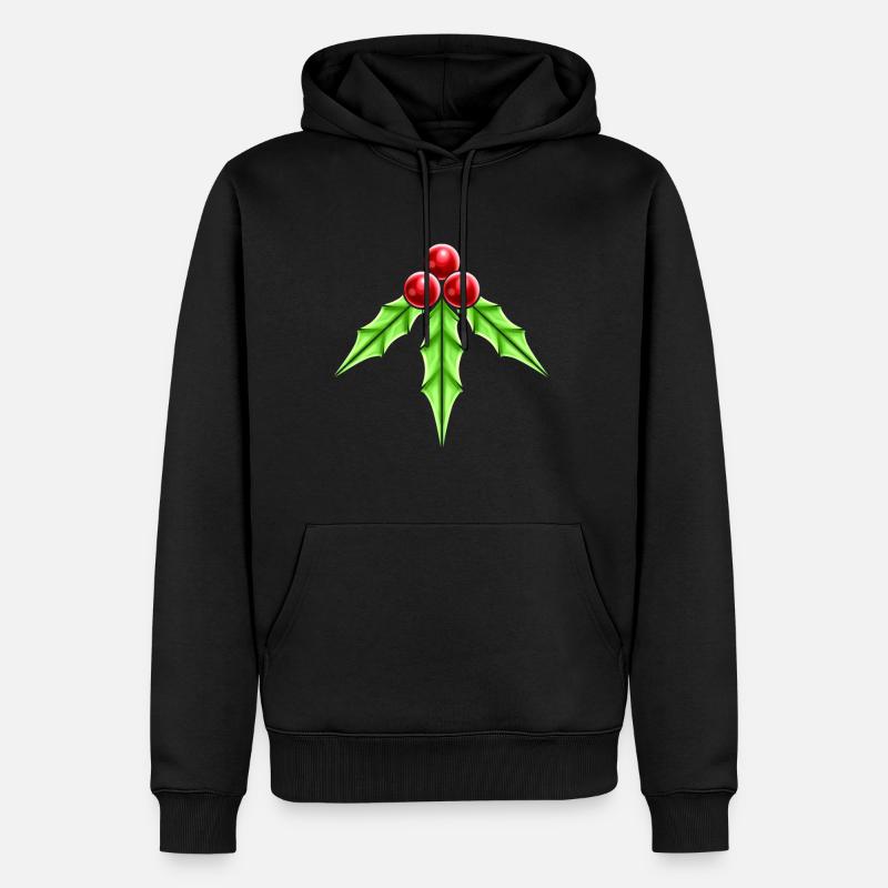 Gui rouge Albrank pour Noël - Sweat à capuche Premium bio Homme - noir
