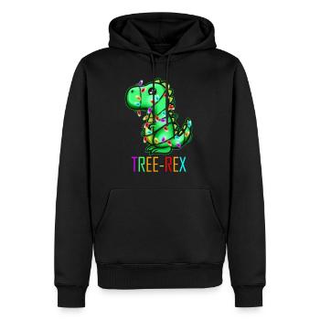 Arbre de Noël Rex T-Rex Fairy Lights Light Chain - Sweat à capuche Premium bio Homme - noir - Devant - Nico (187cm)