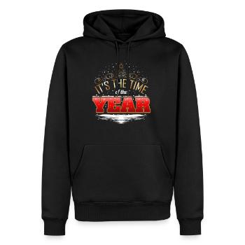 It's The Time Of The Year On Christmas - Men’s Premium Organic Hoodie - black - Front - Nico (187cm)