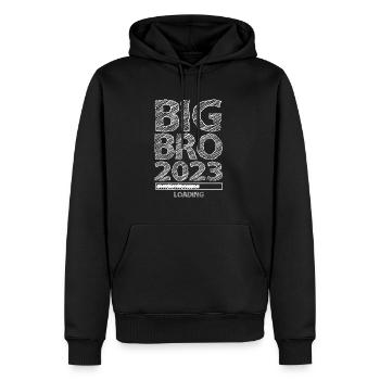 Big Bro 2023 Chargement - Sweat à capuche Premium bio Homme - noir - Devant - Nico (187cm)