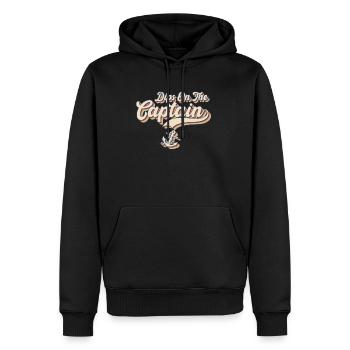 Dips On The Captain Nautical Boat Captain - Männer Premium Bio Hoodie - Schwarz - Vorne - Nico (187cm)