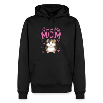 Cochon d’Inde Maman Drôle de cadeau Cochon d’Inde - Sweat à capuche Premium bio Homme - noir - Devant - Nico (187cm)