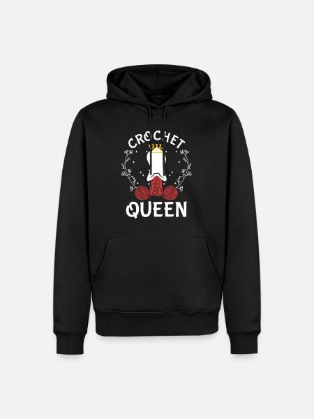 Crochet queen - Men’s Premium Organic Hoodie - black
