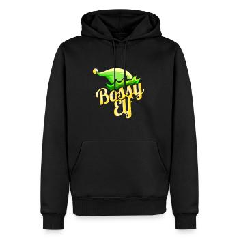 Tenue familiale Bossy Elf Hat pour Noël - Sweat à capuche Premium bio Homme - noir - Devant - Nico (187cm)