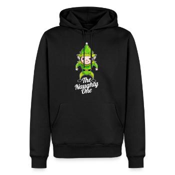 Santa Elf The Naughty One For Christmas - Männer Premium Bio Hoodie - Schwarz - Vorne - Nico (187cm)